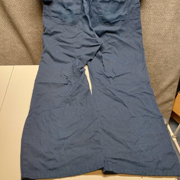 Men Flame Resistant FR Long Utility Coverall Blue - Picture 14 of 15